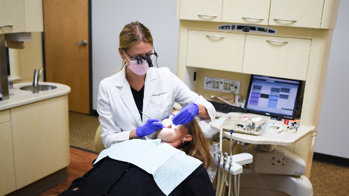 Dr Rickoff Doing Dental Exam
